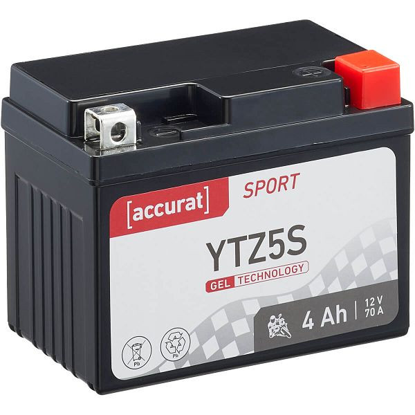 Accurat Sport GEL YTZ5S Motorradbatterie 4Ah 12V 70A, MBG-YTZ5S