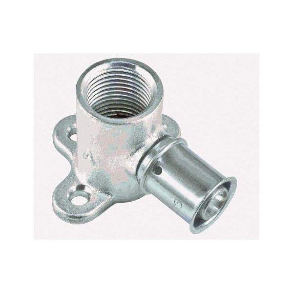 Multitubo Metall-Press-Wandscheibe 20mmx1/2 IG, Messing verzinnt, mit Flansch 29030, 108106