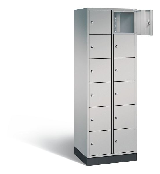 C+P Schließfachschrank Intro, H1950xB620xT490mm, Farbe: Weißaluminium, 8670-201 S10123
