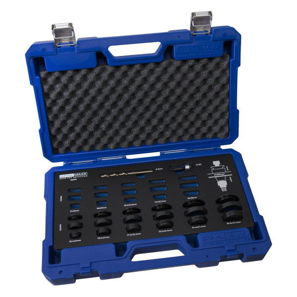 Stahlmaxx Stanz-Werkzeugsatz für PDC-Sensoren, 18,4 - 40,4 mm, XXL-120591A-2