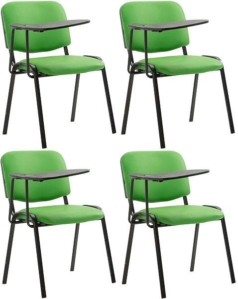 CLP 4er Set Stühle Ken mit Klapptisch Kunstleder, grün, 318805