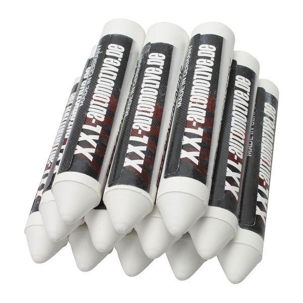 Stahlmaxx Weiße Signierkreide-Reifenkreide 17,5mm, 12 Stück, XXL-117790