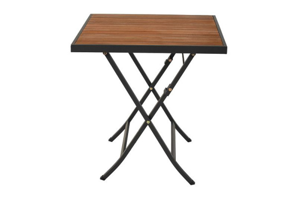 Merxx Patmos Klapptisch, 70 x 70 cm, Tischplatte aus Akazienholz, Stahl mit FSC Akazienholz, 21642-217