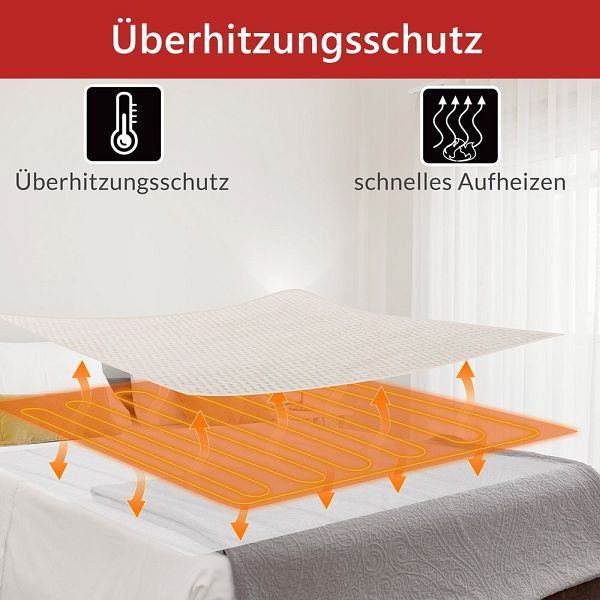 monzana Heizdecke Braun Coral Fleece 180x130cm, 103458