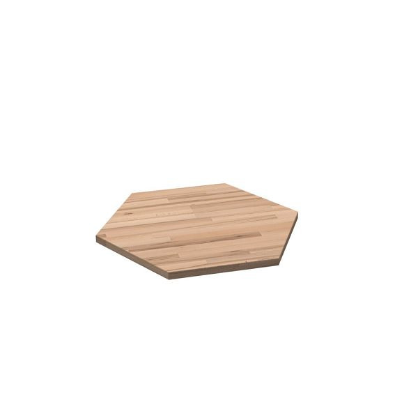 bott cubio Arbeitsplatte 6-Eck, BxTxH: 798x693x30mm, Rotbuche, Buche natur, 41201061.07