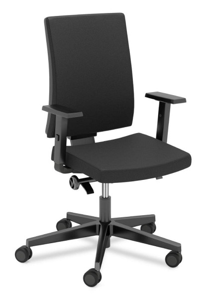 Deskin Bürodrehstuhl VIGO ohne Armlehnen, Dekor: Schwarz, Gestellfarbe: Polyamid schwarz, BxHxT: 700 x 960 x 700 mm, 281458