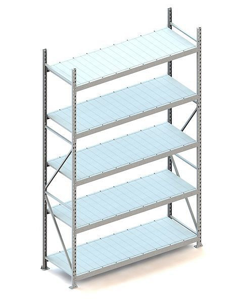 Meta MINI-RACK GR 3000x1800x650 mm, verzinkt, mit Stahlpaneele, Bodenanzahl: 5, 20051331