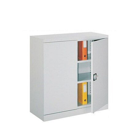 Eurobox Flügeltürenschrank, mittig schließend, 2 Türen, 2 Reihen von Ordnern, 1.040 x 1.000 x 435 mm, 0600-100202