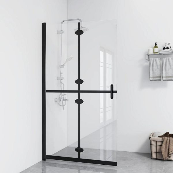 vidaXL Faltbare begehbare Duschwand Transparentes ESG Glas 100x190 cm, 151183