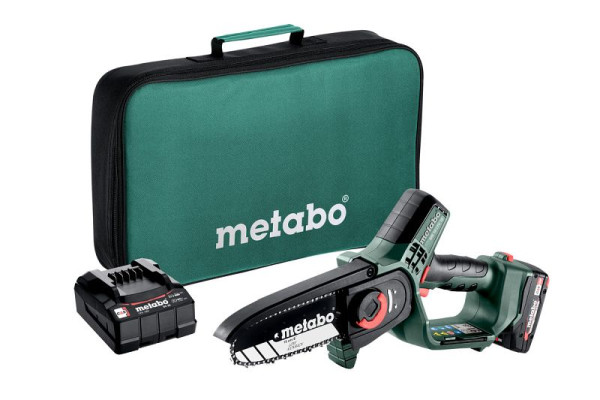 metabo Akku-Gehölzsäge MS 18 LTX 15 Werkzeugtasche, inkl. Akku und Ladegerät, 600856500