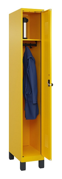 C+P Spind Evolo PLUS, mit Füßen, 1 Abteil, 1950x300x500mm, 1023/1023, Verschluss Drehriegel, Ablageböden 1, 049010-10 S10023