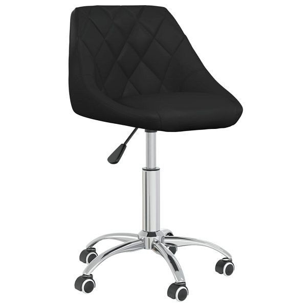 vidaXL Esszimmerstuhl Drehbar Schwarz Kunstleder, 3088686