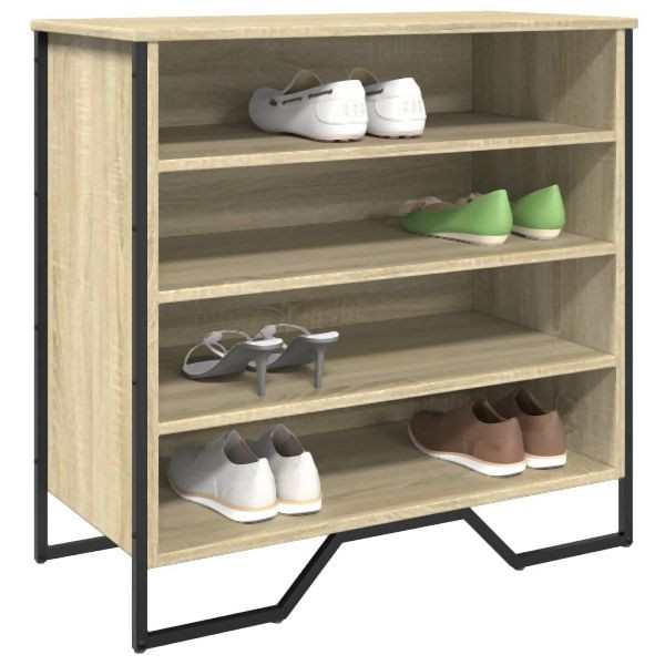 vidaXL Schuhregal Sonoma-Eiche 80x38x78 cm Holzwerkstoff, 848650