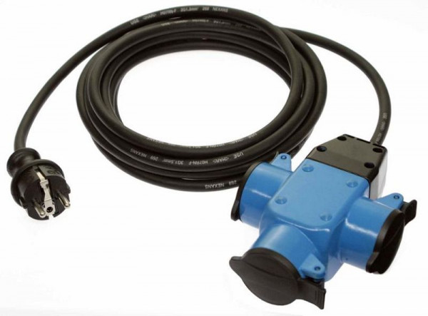 as-Schwabe 3fach Gummiverteiler "AKTION" blau, H07RN-F 3G1,5
