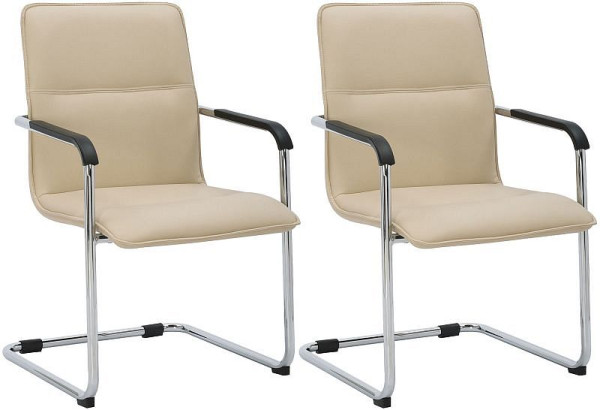 CLP 2er Set Besucherstuhl Seattle, creme, 312227, 4251563499695