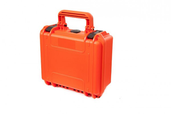 MAX wasser- und staubdichter Kunststoffkoffer, IP67 zertifiziert, orange, mit anpassbarer Rasterschaumstoffeinlage, MAX235H105S-O
