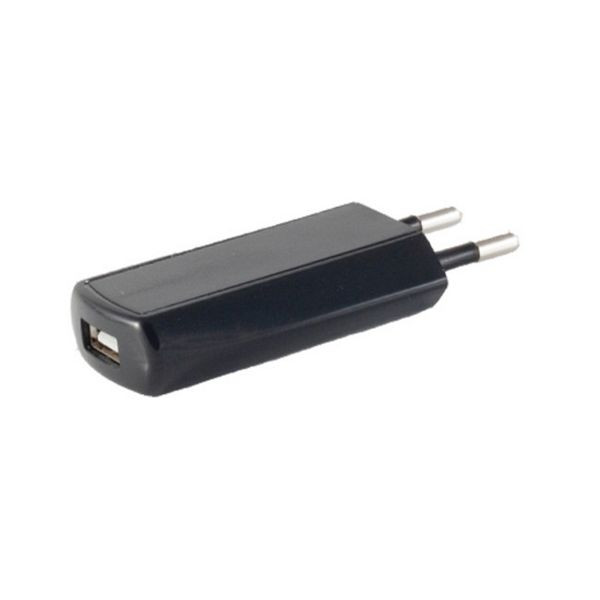 S-Conn USB Lade-Adapter 230 V – 1 x USB (1A), schwarz, 33210