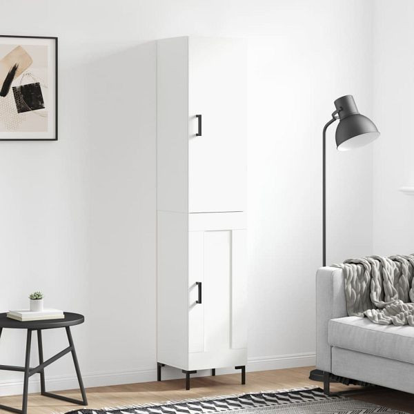 vidaXL Highboard Weiß 34,5x34x180 cm Holzwerkstoff, 3199105