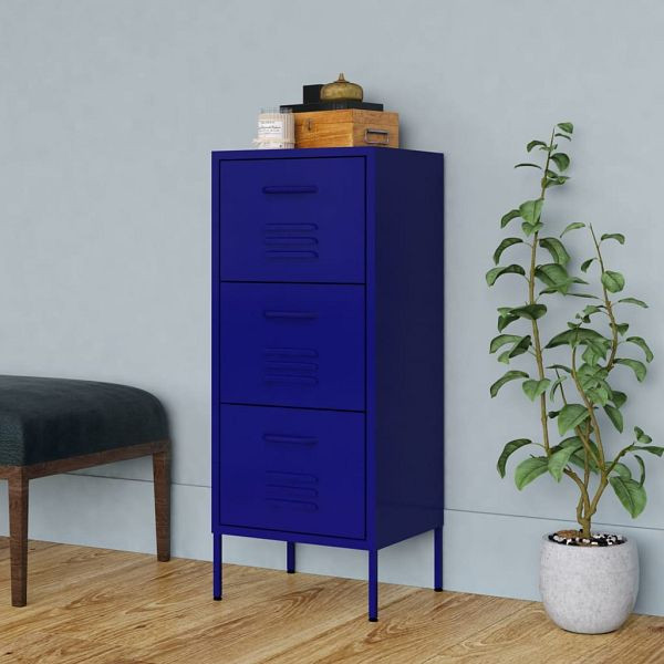 vidaXL Lagerschrank Marineblau 42,5x35x101,5 cm Stahl, 336181