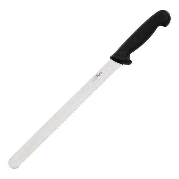 Hygiplas Fleischmesser gezahnt 30cm schwarz, 120 g, C580