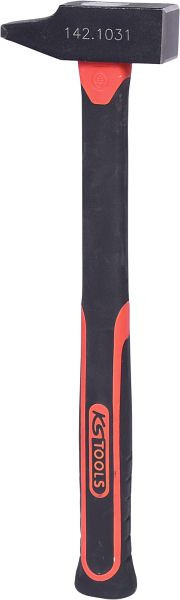 KS Tools Schlosserhammer, Fiberglasstiel, französische Form, 250g, 142.1031