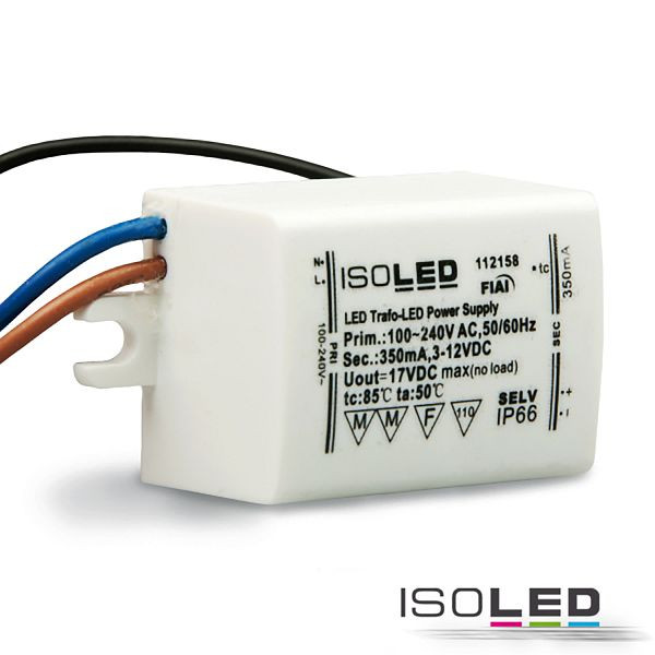 ISOLED LED Konstantstrom-Trafo 350mA, 1-4W, SELV, 112158