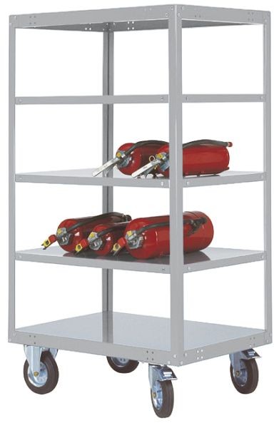 Manuflex Etagenwagen TRANSOMOBIL, mit 500 kg Tragkraft, HxBxT: 1795 x 1000 x 700 mm, alusilber, TT4263.9006