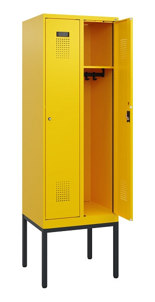 C+P Spind Evolo PLUS, Gestell, 2 Abteile, 1950x600x500mm, 1023/1023, Zylinderschloss, 0490305-20 S10049
