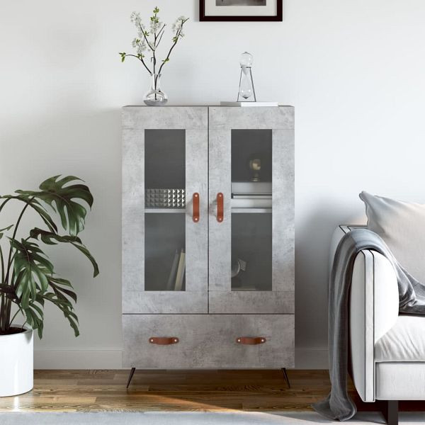 vidaXL Highboard Betongrau 69,5x31x115 cm Holzwerkstoff, 828272