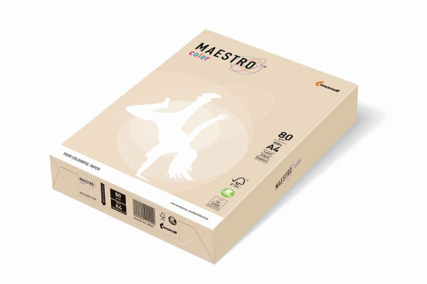 MAESTRO COLOR Kopierpapier MAESTRO® Color Pastell, A4, 120g/m², 250 Blatt, creme, 9417-CR20A12S