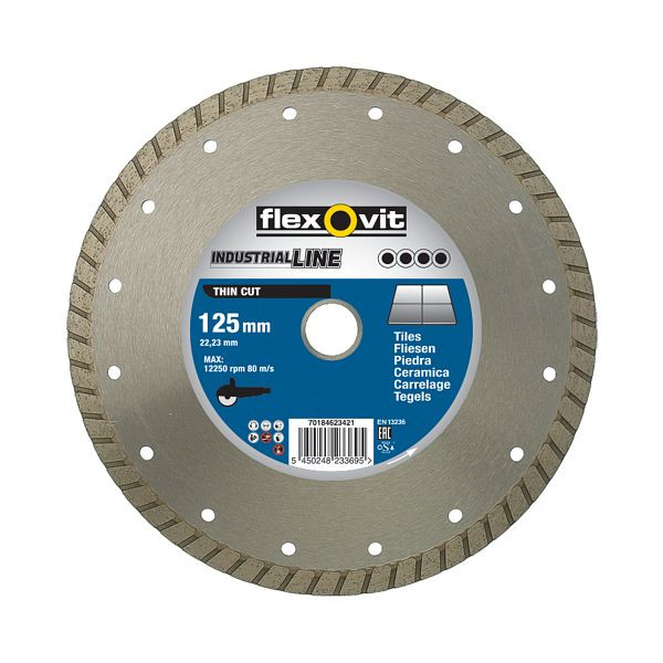 Flexovit Diamantscheibe INDUSTRIAL LINE - THIN CUT, Durchmesser: 125 mm, 70184623421