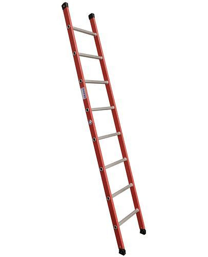 Krause Anlegeleiter aus Kunststoff, mit glasfaserverstärkten GFK-Holmen, 8 Sprossen, 257523