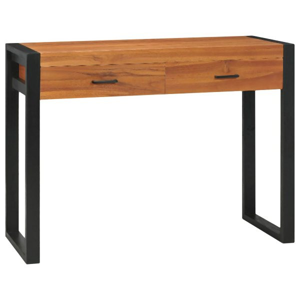 vidaXL Schreibtisch mit 2 Schubladen 100x40x75 cm Teakholz, 325268