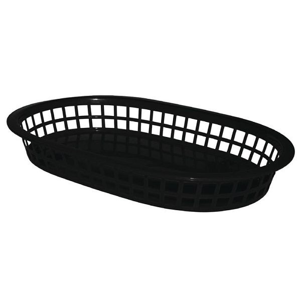 Olympia ovale Servierkörbe Kunststoff schwarz, VE: 6 Stück, 4 x 27,5 x 17,5 cm, GH969