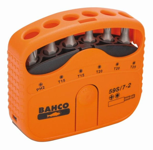Bahco Bit-Satz, 7-teilig, PH 2, T 15, T 20, T 25, 59S/7-2