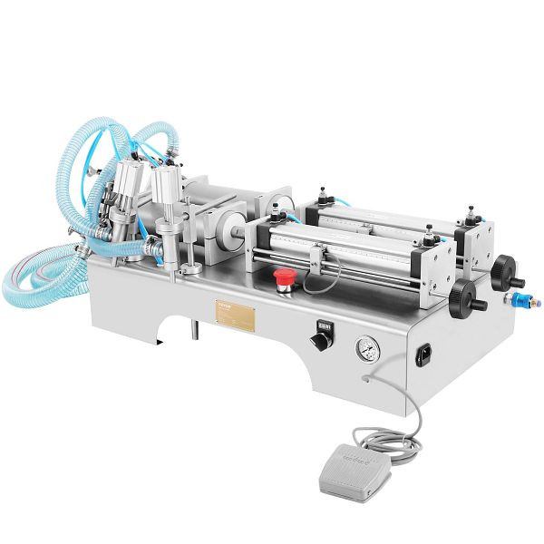 VEVOR 10W Füllmaschine Flüssigkeit 100-1000ML Liquid Filling Machine Abfüller Flüssigkeitsabfüllmaschine mit Doppelkopf, STWSYTGZJ00000001V2
