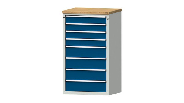 ANKE Werkbänke Schubladenschrank, Modell 4008 V, 765 x 700 x 1320 mm, RAL 7035/5010, BMP 40 mm, 611.115