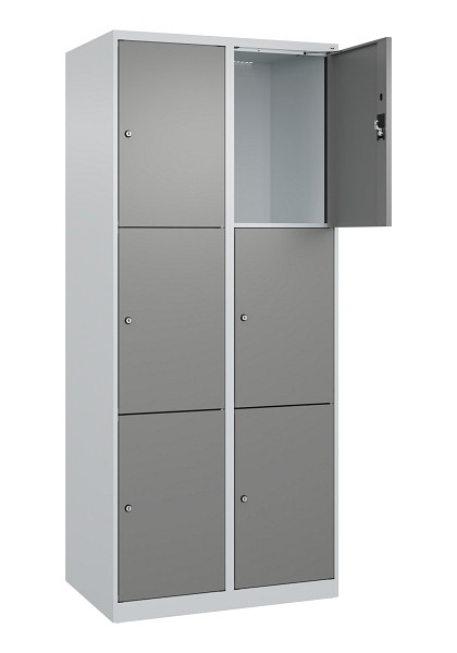 C+P Schließfachschrank Evolo PLUS, 6 Fächer, 1850x800x500mm, 7035/0004, 049000-223 S10014