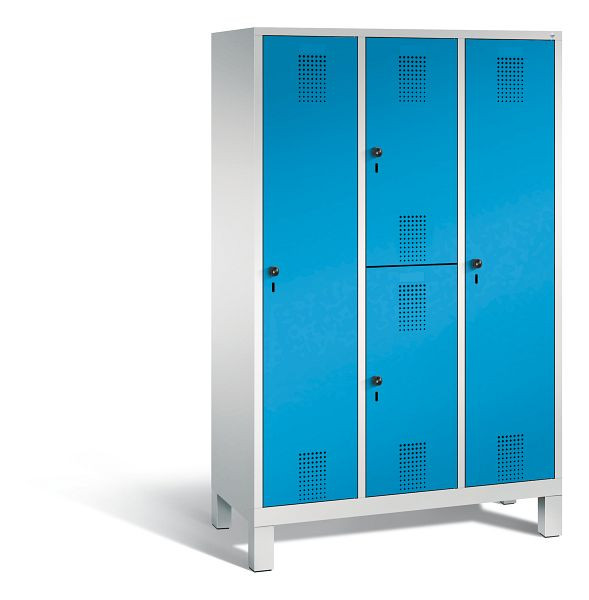 C+P Kombi-Spind Evolo, H1850xB1200xT500mm, Farbe: Lichtgrau / Lichtblau, 48610-32 S10031