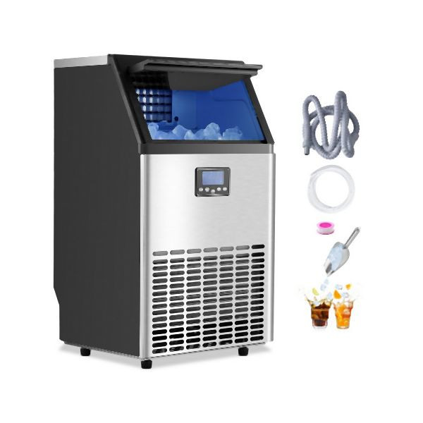 VEVOR Kommerzielle Eisbereiter Eismaschine 45,36kg/Tag LED Anzeige Restaurant, SYYTSFBZBJX1KF06PV2