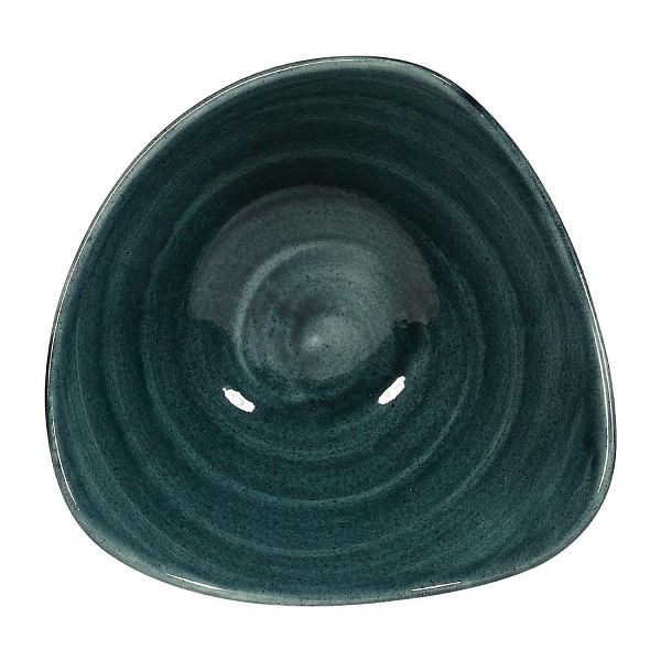 Churchill Stonecast Patina Dreieckige Schalen, Rustikales Blaugrün, 153 mm, VE: 12 Stück, FA596