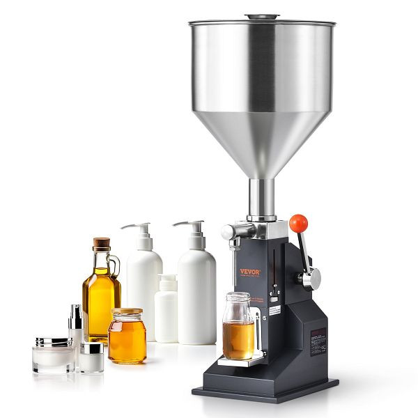 VEVOR 5–100 ml Abfüllmaschine Manuell aus Edelstahl 304 Silikon PTFE Filling Machine Inkl. zwei Düsen 4 mm / 8 mm, LSGYTGZJSD517ZMNVV0