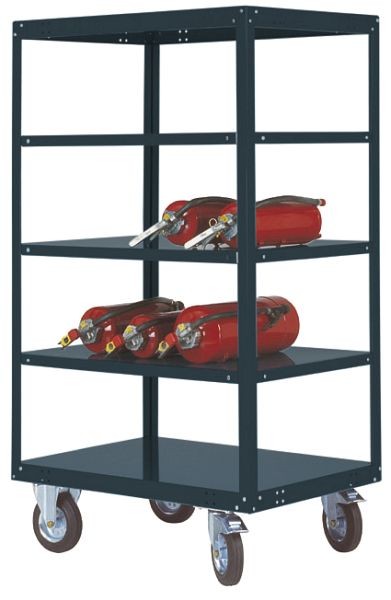 Manuflex Etagenwagen TRANSOMOBIL, mit 500 kg Tragkraft, HxBxT: 1795 x 1000 x 700 mm, anthrazit, TT4263.7016
