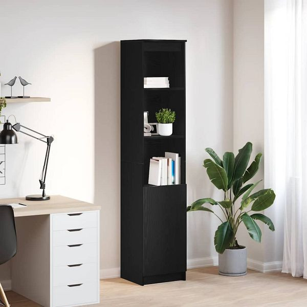 vidaXL Highboard Schwarz Eichen-Optik 37,5x35x180 cm Holzwerkstoff, 861671