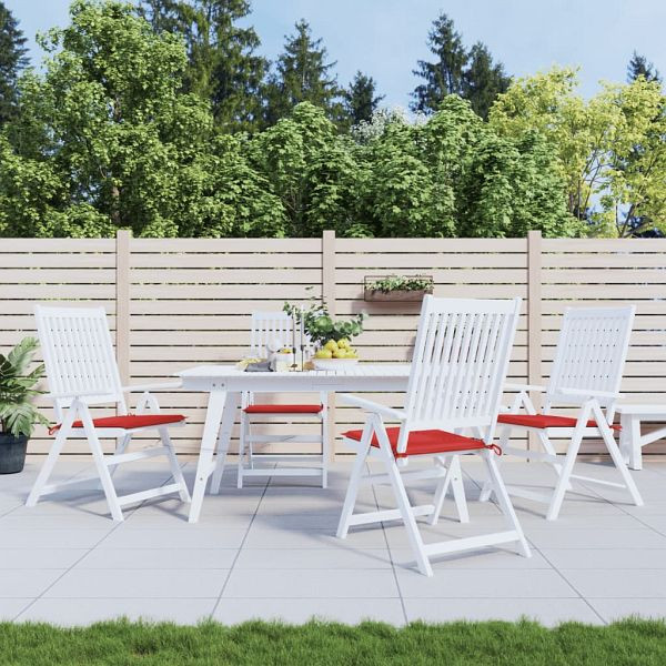 vidaXL Gartenstuhl-Kissen 4 Stück Rot 50x50x3 cm Oxford-Gewebe, 314050