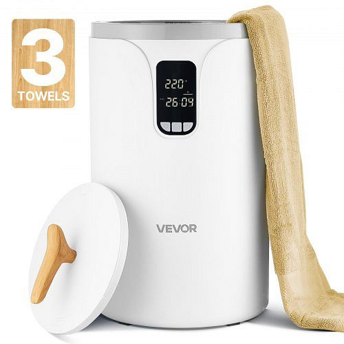 VEVOR Handtuchwärmer Eimer 20 L mit LED-Anzeige, Timer, Temperatur, Sicherheitsschloss für Bad & Waschküche, MJJRTBS20LLEFH7PJ001V2