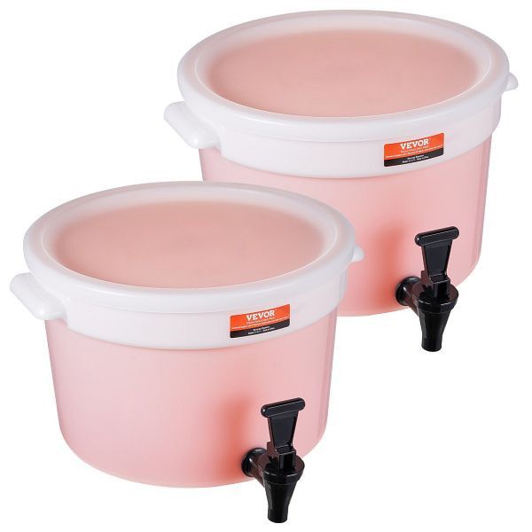 VEVOR Getränkespender, 11 L für Partys, aus Kunststoff mit Zapfhahn und Deckel, für Restaurants, Hotels, Partys, 2er-Pack, YLFPQSLFPQWDNCEZXV0