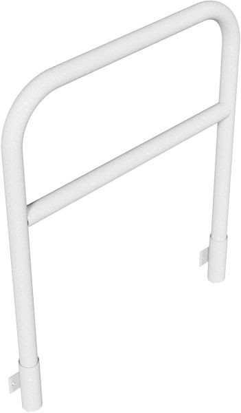 Schake Abweisebügel aus Stahlrohr Ø60mm, Breite: 1000mm, Gesamthöhe: 1200 mm mit Querholm, feuerverzinkt, für Wandmontage, 465_22W