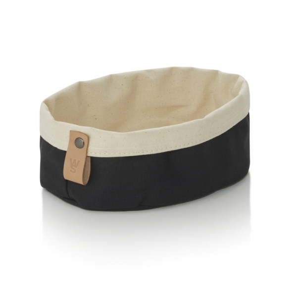 WAS Brottasche FLIP COTTON, 19 x 15 x 10 cm, schwarz/cream, Canvas, 9392119