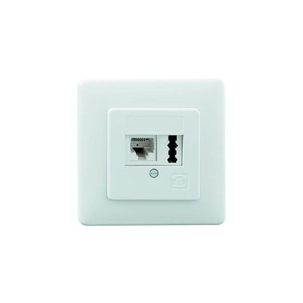 RUTENBECK Kombidose Cat3 RJ12/TAE 2xRJ12 Kanaleinband UP Bodentank/Unterflur RAL9010 weiß Schraub IAE/UAE8(6)-TAE6F+NUPRW, 112743